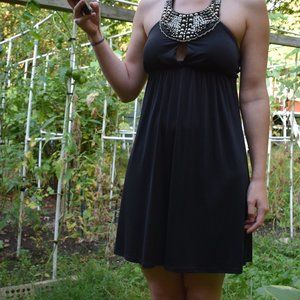 Little Black Dress with Bib Detail
